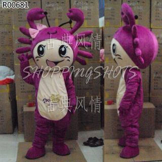 Crab Cartoon Mascot Costume Fancy Dress ADULT R00681 adult one size