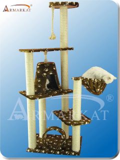 Armarkat 66 Cat Tree A6601, Brown 6 Level Cat Scratching Tower