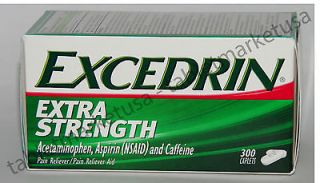 excedrin extra strength 300 ct Aspirin Acetaminophen Caffeine Exp Date
