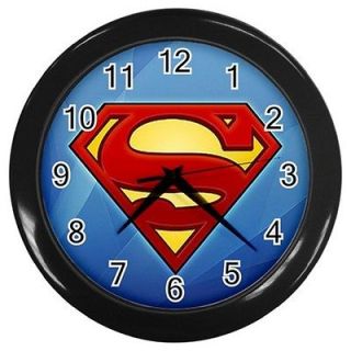 NEW SUPERMAN Quality Black Wall Clock Decor Gift