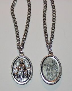 St Germaine Religious Medal & Chain Disabled People Poor Sick