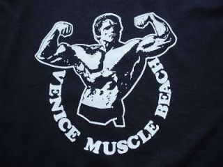 Arnold Schwarzenegger t shirt vtg style venice muscle beach wwe mr