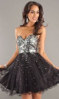 Gold Sequin Homecoming Bodice Short Bridal Prom Cocktail Party Evening