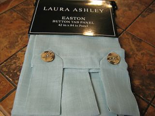 Laura Ashley Easton Button Tab Panel  42 x 84  Pale Green polyester