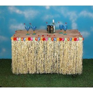 NEW Hawaiian Luau Party Grass Table Skirt 9 ft x 30 