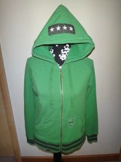 Old Navy Green Star and Stripes Zip Up Hoodie Aspen Ski Camp Size M