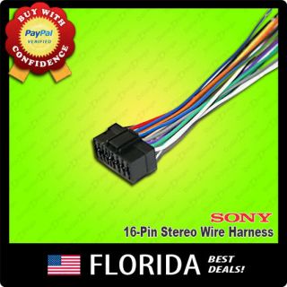 Sony Car Stereo Radio 16 Pin Wire Plug Harness USA sy16 XPLOD XR CA430