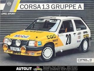 1986 Opel Corsa 1.3 Group A Race Car Brochure German