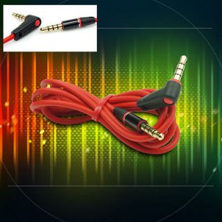 3FT 3.5MM AUX AUDIO STEREO CABLE CORD RED FOR BEATS BY DR DRE SOLO HD