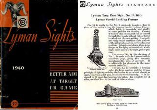1957 Lyman Gun Sight Corp Receiver Sights 48, 57, 66 Ad