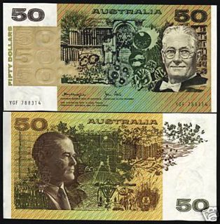 australia bank note 50 in Australia