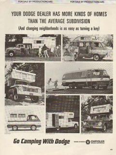 1965 Dodge Camper Truck Van   Classic 10x13 Vintage Advertisement Ad