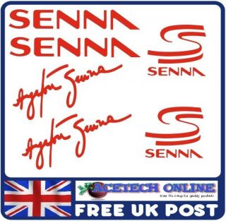 Ayrton Senna Formula 1 Vinyl Sticker Decals Kit 02: FREE POST UK