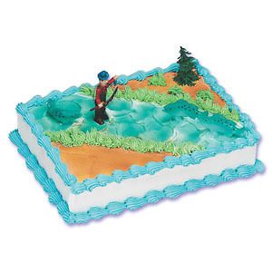TANGLED FISHERMAN CAKE TOPPER BIRTHDAY RETIREMENT BAKERY SUPPLY NEW