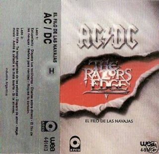 AC/DC EL FILO DE LAS NAVAJAS Argentina Cassette 1990