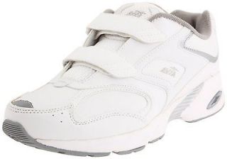 Avia A340M WS Mens White Gray Velcro Walking Training Athletic Shoes