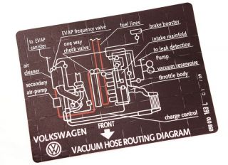 Vacuum Hose Routing Diagram Sticker   2005 VW Passat B5.5   1.8T   OE