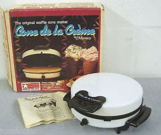 Munsey Waffle Cone & Pizzelle Maker Iron Mint in Box Vintage de la