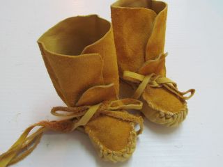 NATIVE AMERICAN MOCCASINS HIGH TOPS FOR YOUR BABY, 3 1/2 INCHES