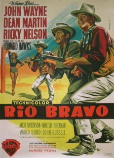 RIO BRAVO 1959 Amazing rare 47x63 poster LB John Wayne