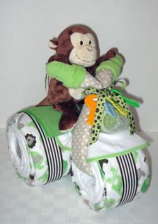 Newly listed DIAPER CAKE TRICYCLE TRIKE MOTORCYCLE BABY SHOWER MONKEY