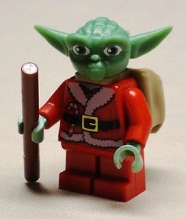 Lego Yoda SANTA CLAUSE Minifig w/ BACKPACK & WAND Christmas Minifigure