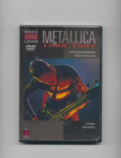 METALLICA   1988 1997 BASS GUITAR LESSON *NEW* DVD