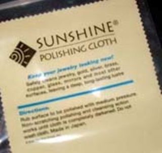 10 SUNSHINE JEWELRY POLISHING CLOTHS FOR SILVER OR GOLD
