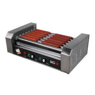 Dog Commercial 18 Hot Dog 7 Roller Grill Cooker Machine   RDB18SS