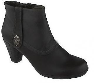 Bare Traps Mid Heel Ankle Boots with Side Zip black 10m