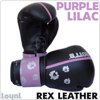 ROTTS SPARRING LEATHER BOXING GLOVES PUNCH BAG PURPLE