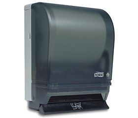 87T   Tork Hand Towel Roll Dispenser, Push Bar Auto Transfer, Smoke