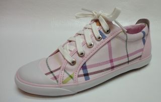 COACH Womens A1669 BARRET Tattersal Light Pink print sneakers shoes