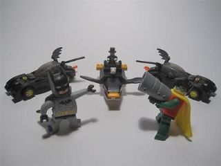 5pc Set McDonalds Lego Batman Toy Figure Minifigure Robin Batmobile
