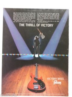 retro magazine advert 1981 GIBSON victory bass