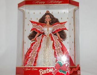 1997 HAPPY HOLIDAYS SPECIAL EDITION BRUNETTE BARBIE DOLL #17832 NRFB