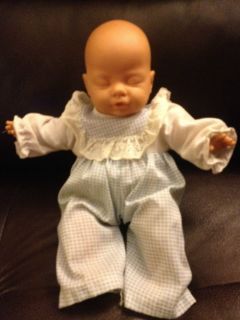 berjusa plush plastic hands head feet baby doll 11 blue outfit 1984