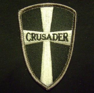 CROSS CRUSADER SHIELD TACTICAL ARMY COMBAT MORALE ISAF MILSPEC SWAT