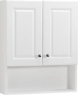 23 Inch White Finish Durable Bath Storage Cabinet with 1 Shelf