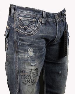 Affliction Mens BLAKE MILITARY FLAP Typhoon Jeans. *New* CLEARANCE