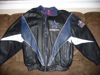 DALLAS COWBOYS VINTAG E PRO PLAYER LEATHER JACKET XL EXCE LLENT USED