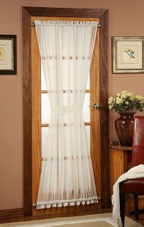 Batiste Sheer French Door Curtain Panel with Tieback by Stylemaster®