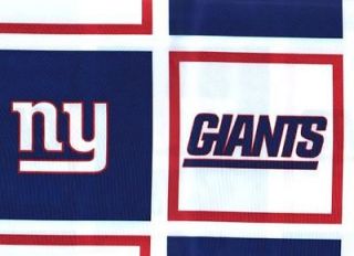 New York NY Giants NFL Licensed Fabric Football Bathroom Shower