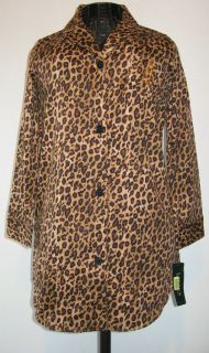Ralph Lauren Leopard Print Nightshirt Sleepshirt Nightgown Womens size