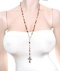 FASHION Rosario Lucite Rosary Beads Necklace   More Colors