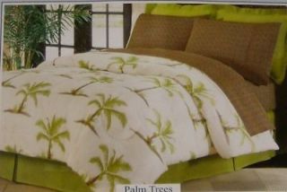 The Big One Bali Twin 6 Piece Bed in Bag Set Tropic Palm Trees