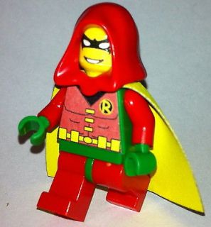 Custom Lego Batman ROBIN new hair red robin yellow cape fig all RED