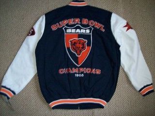 Chicago BEARS SUPER BOWL Championship Cotton Twill Jacket Size:MEDIUM