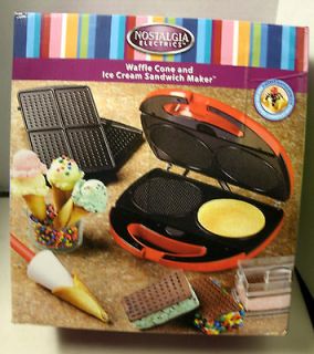 In the Box Waffle Cone & Ice Cream Sandwich Cookie Maker by Nostalgia