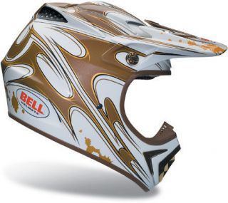 Bell Moto 8 Helmet Off road MX Nick Wey Replica White Gold Adult